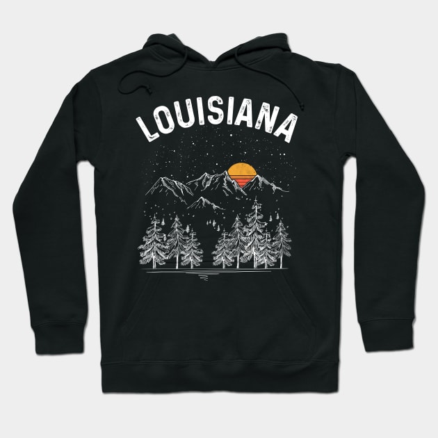 Vintage Retro Louisiana State Hoodie by DanYoungOfficial